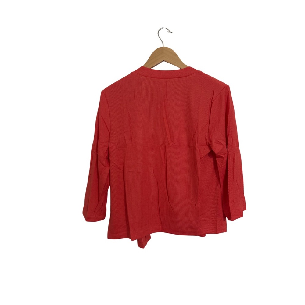 Coral 3/4 Sleeve Open Front Cardigan M - Picture 2 of 6